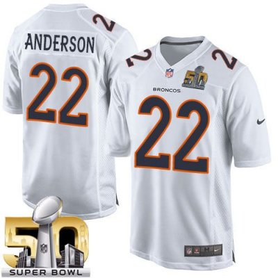 Jerseys Factory Cheap Nike Broncos #22 C.J. Anderson White Super