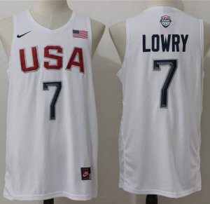 Jerseys Factory Cheap Nike Team USA #7 Kyle Lowry White 2016 Dre
