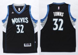 Jerseys Factory Cheap Timberwolves #32 Karl-Anthony Towns Black