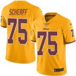 Jerseys Factory Cheap Nike Redskins #75 Brandon Scherff Gold Men