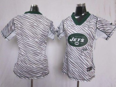 Jerseys Factory Cheap Nike Jets Blank Zebra Women's Embroidered