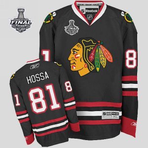 Jerseys Factory Cheap Blackhawks #81 Marian Hossa Embroidered Bl