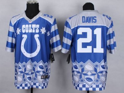 Jerseys Factory Cheap Nike Colts #21 Vontae Davis Royal Blue Men