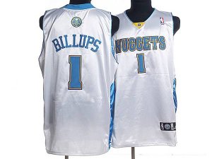 Jerseys Factory Cheap Nuggets #1 Chauncey Billups Embroidered Wh