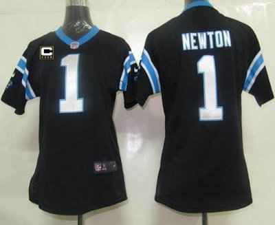 Jerseys Factory Cheap Nike Panthers #1 Cam Newton Black Team Col