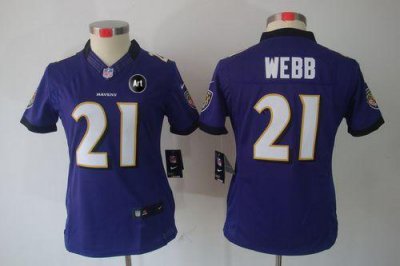 Jerseys Factory Cheap Nike Ravens #21 Lardarius Webb Purple Team