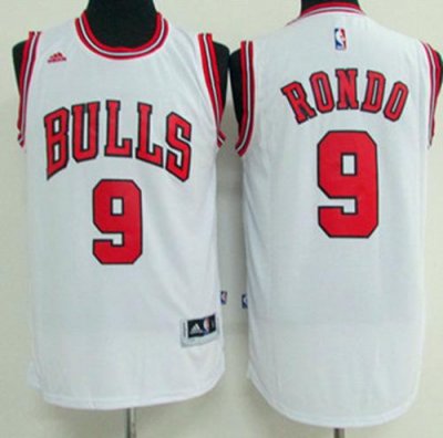Jerseys Factory Cheap Bulls #9 Rajon Rondo White Stitched NBA Je
