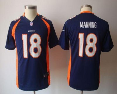 Jerseys Factory Cheap Nike Broncos #18 Peyton Manning Blue Alter