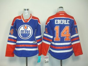 Jerseys Factory Cheap Oilers #14 Jordan Eberle Light Blue Women'