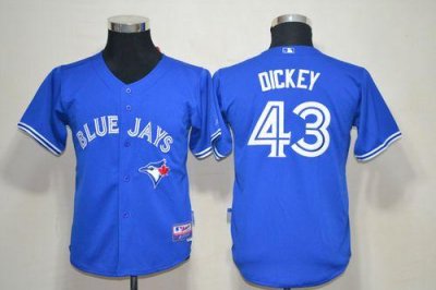 Jerseys Factory Cheap Blue Jays #43 R.A. Dickey Blue New Cool Ba