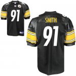 Jerseys Factory Cheap Steelers #91 Aaron Smith Black Stitched NF