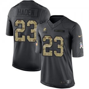 Jerseys Factory Cheap Nike Browns #23 Joe Haden Black Men's Stit