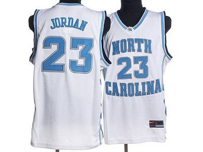 Jerseys Factory Cheap North Carolina #23 Michael Jordan White Em
