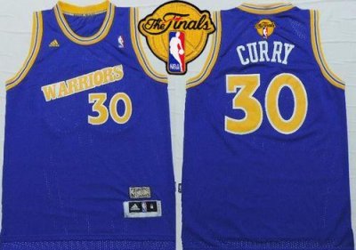 Jerseys Factory Cheap Warriors #30 Stephen Curry Blue Throwback