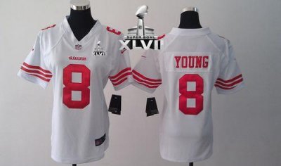 Jerseys Factory Cheap Nike 49ers #8 Steve Young White Super Bowl