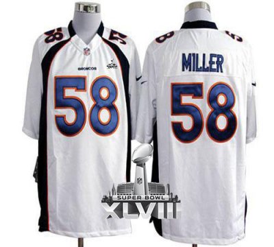 Jerseys Factory Cheap Nike Broncos #58 Von Miller White Super Bo