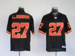 Jerseys Factory Cheap Chiefs #27 Larry Johnson Black Stitched NF
