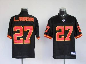 Jerseys Factory Cheap Chiefs #27 Larry Johnson Black Stitched NF
