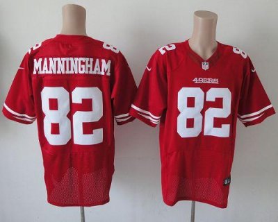 Jerseys Factory Cheap Nike 49ers #82 Mario Manningham Red Team C