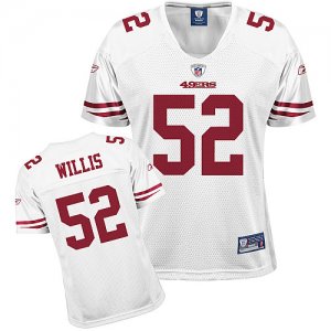 Jerseys Factory Cheap 49ers #52 Patrick Willis White Women's Tea