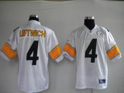 Jerseys Factory Cheap Steelers #4 Byron Leftwich White Stitched