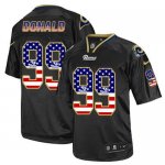 Jerseys Factory Cheap Nike Rams #99 Aaron Donald Black Men's Sti
