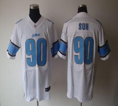 Jerseys Factory Cheap Nike Lions #90 Ndamukong Suh White Men's S