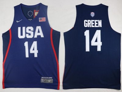 Jerseys Factory Cheap Nike Team USA #14 Draymond Green Navy Blue