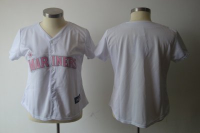 Jerseys Factory Cheap Mariners Blank White With Pink No. Women's