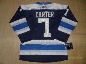Jerseys Factory Cheap Blue Jackets #7 Jeff Carter Blue Third Emb