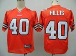 Jerseys Factory Cheap Browns #40 Peyton Hillis Orange Embroidere