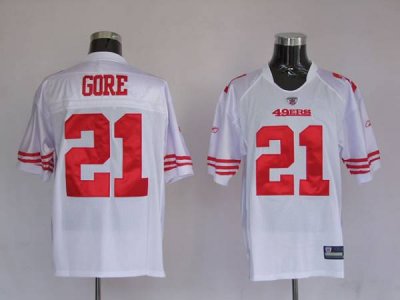 Jerseys Factory Cheap 49ers Frank Gore #21 Stitched White NFL Je