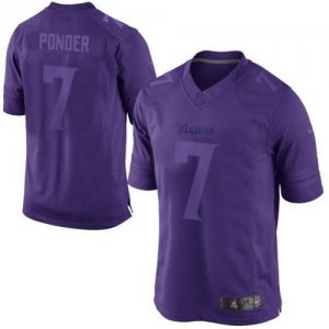Jerseys Factory Cheap Nike Vikings #7 Christian Ponder Purple Me