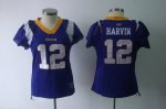 Jerseys Factory Cheap Vikings #12 Percy Harvin Purple Women's Fi