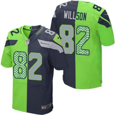 Jerseys Factory Cheap Nike Seahawks #82 Luke Willson Steel Blue/