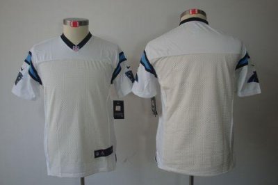 Jerseys Factory Cheap Nike Panthers Blank White Youth Embroidere