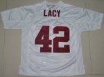 Jerseys Factory Cheap Crimson Tide #42 Eddie Lacy White Embroide