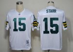 Jerseys Factory Cheap Mitchell & Ness Packers #15 Bart Starr Whi