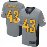 Jerseys Factory Cheap Nike Steelers #43 Troy Polamalu Grey Shado
