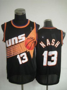 Jerseys Factory Cheap Suns #13 Steve Nash Black Throwback Stitch