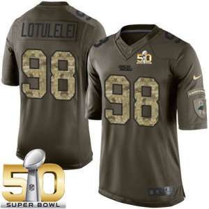 Jerseys Factory Cheap Nike Panthers #98 Star Lotulelei Green Sup