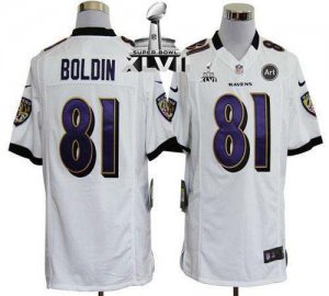 Jerseys Factory Cheap Nike Ravens #81 Anquan Boldin White Super