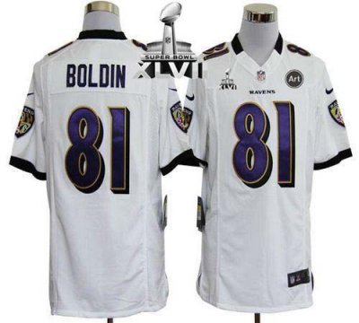 Jerseys Factory Cheap Nike Ravens #81 Anquan Boldin White Super