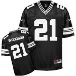 Jerseys Factory Cheap Nike Packers #21 Charles Woodson Black Sha