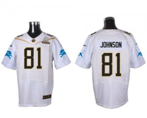 Jerseys Factory Cheap Nike Lions #81 Calvin Johnson White 2016 P