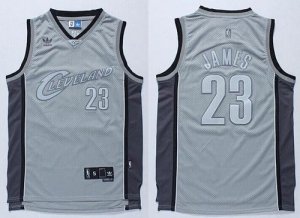 Jerseys Factory Cheap Cavaliers #23 LeBron James Stitched Grey A