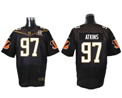 Jerseys Factory Cheap Nike Bengals #97 Geno Atkins Black 2016 Pr
