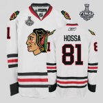 Jerseys Factory Cheap Blackhawks #81 Marian Hossa Embroidered Wh