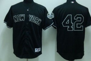 Jerseys Factory Cheap Yankees #42 Mariano Rivera Embroidered Bla