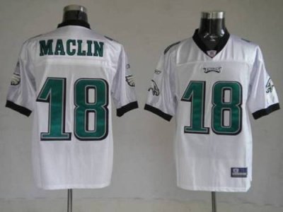 Jerseys Factory Cheap Eagles #18 Jeremy Maclin White Embroidered